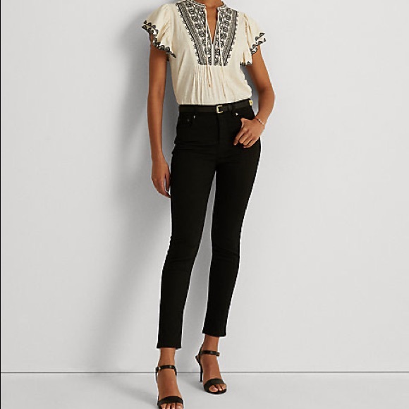 Lauren Ralph Lauren Denim - NWOT LRL Lauren jeans company women modern skinny black size 6